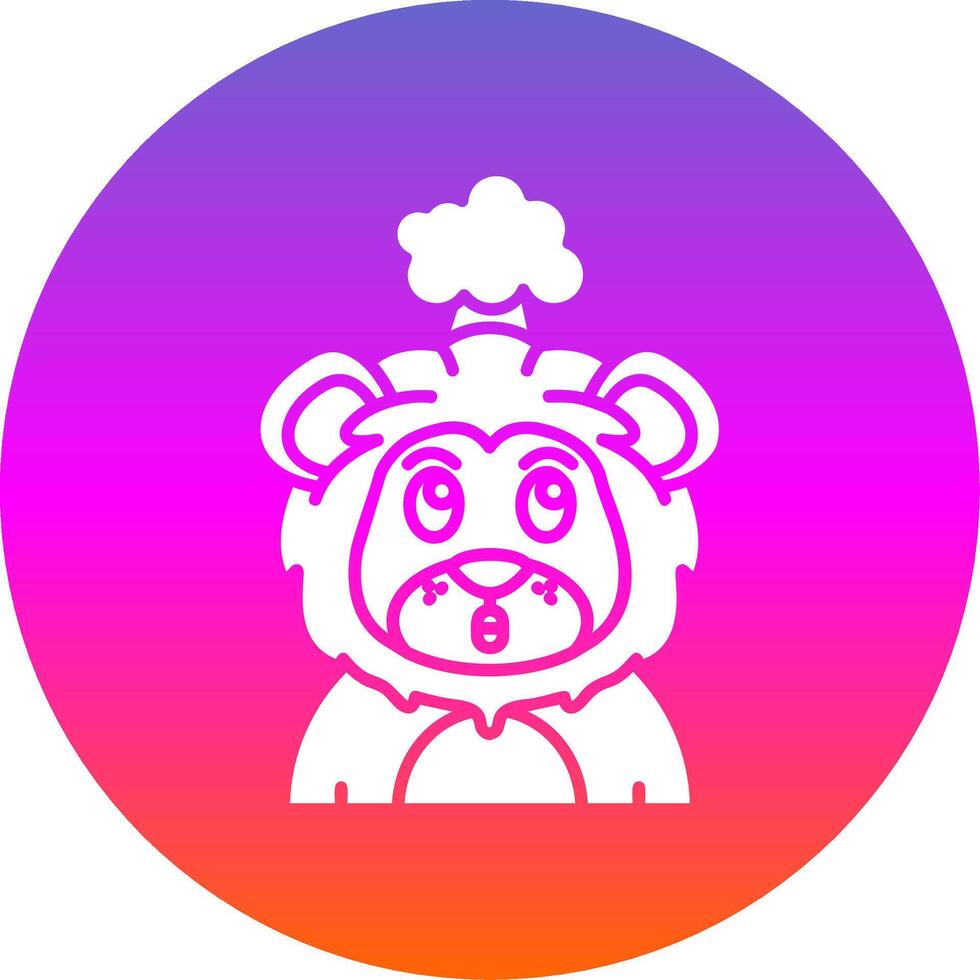 Exploding Glyph Gradient Circle Icon vector