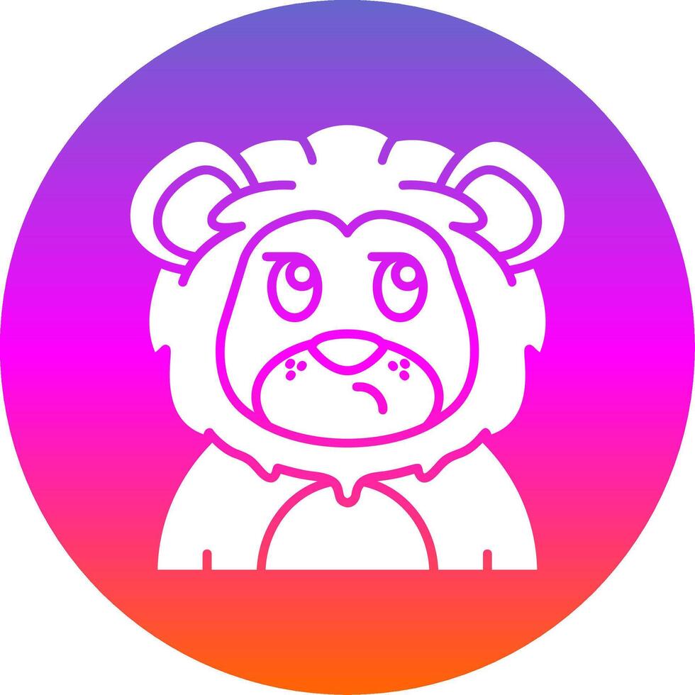 Suspicious Glyph Gradient Circle Icon vector