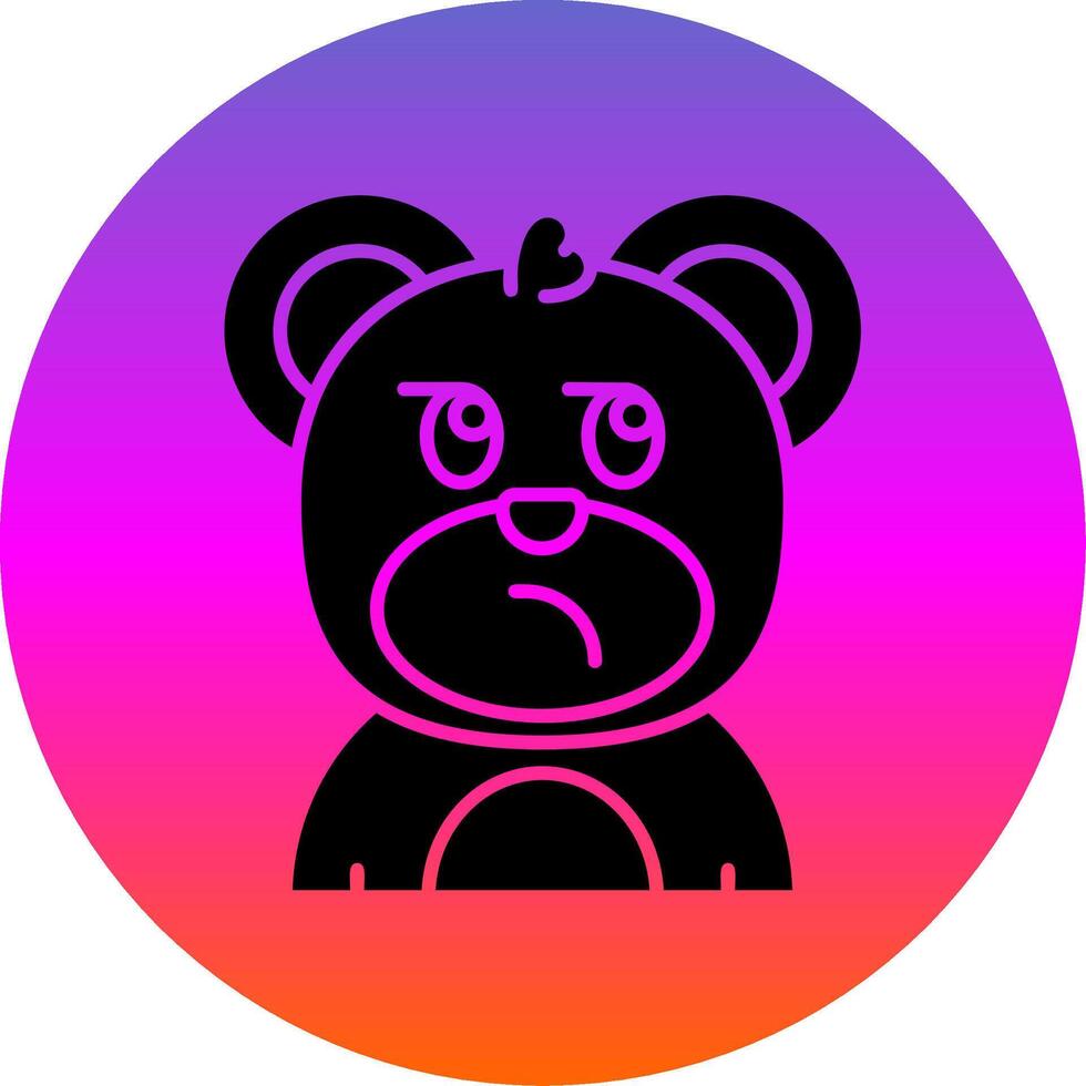 Suspicious Glyph Gradient Circle Icon vector