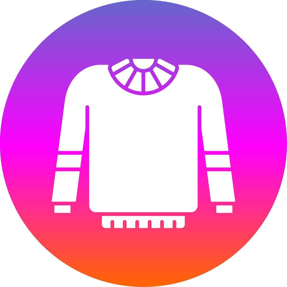 Sweater Glyph Gradient Circle Icon vector