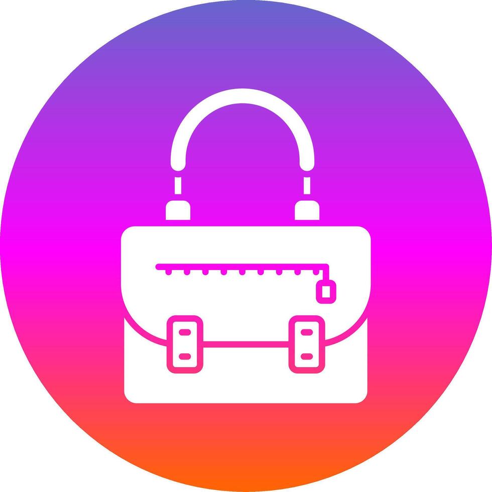 Handbag Glyph Gradient Circle Icon vector