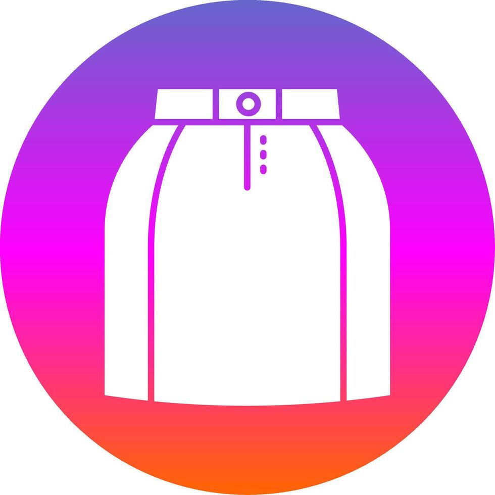 Mini skirt Glyph Gradient Circle Icon vector