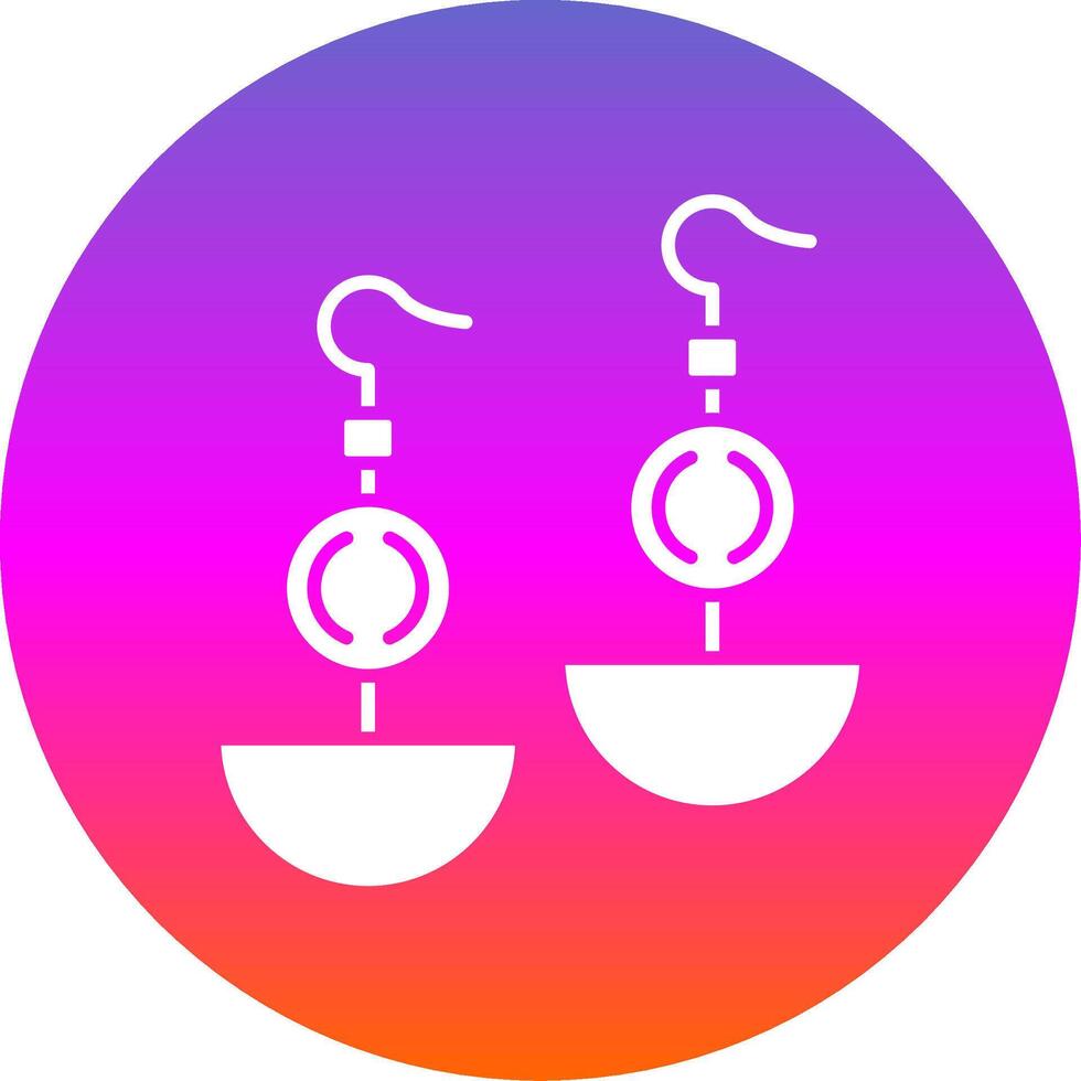Earrnings Glyph Gradient Circle Icon vector