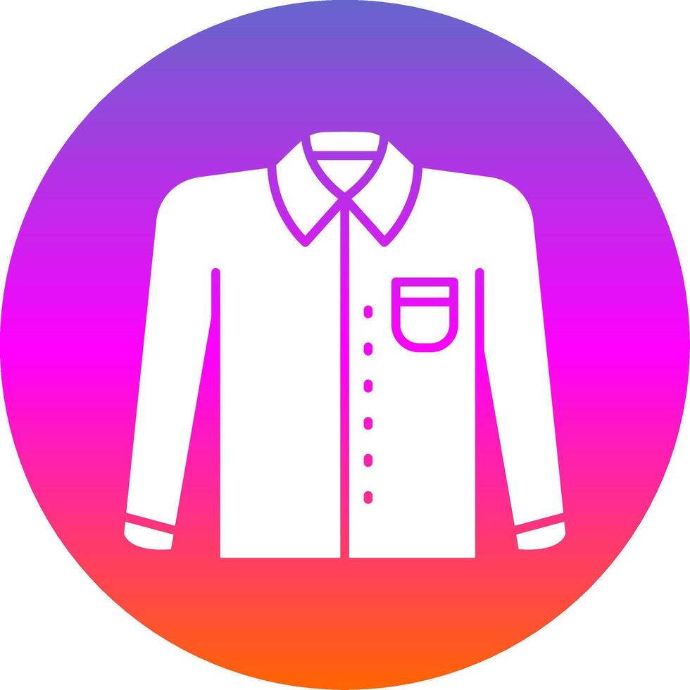 Formal shirt Glyph Gradient Circle Icon vector