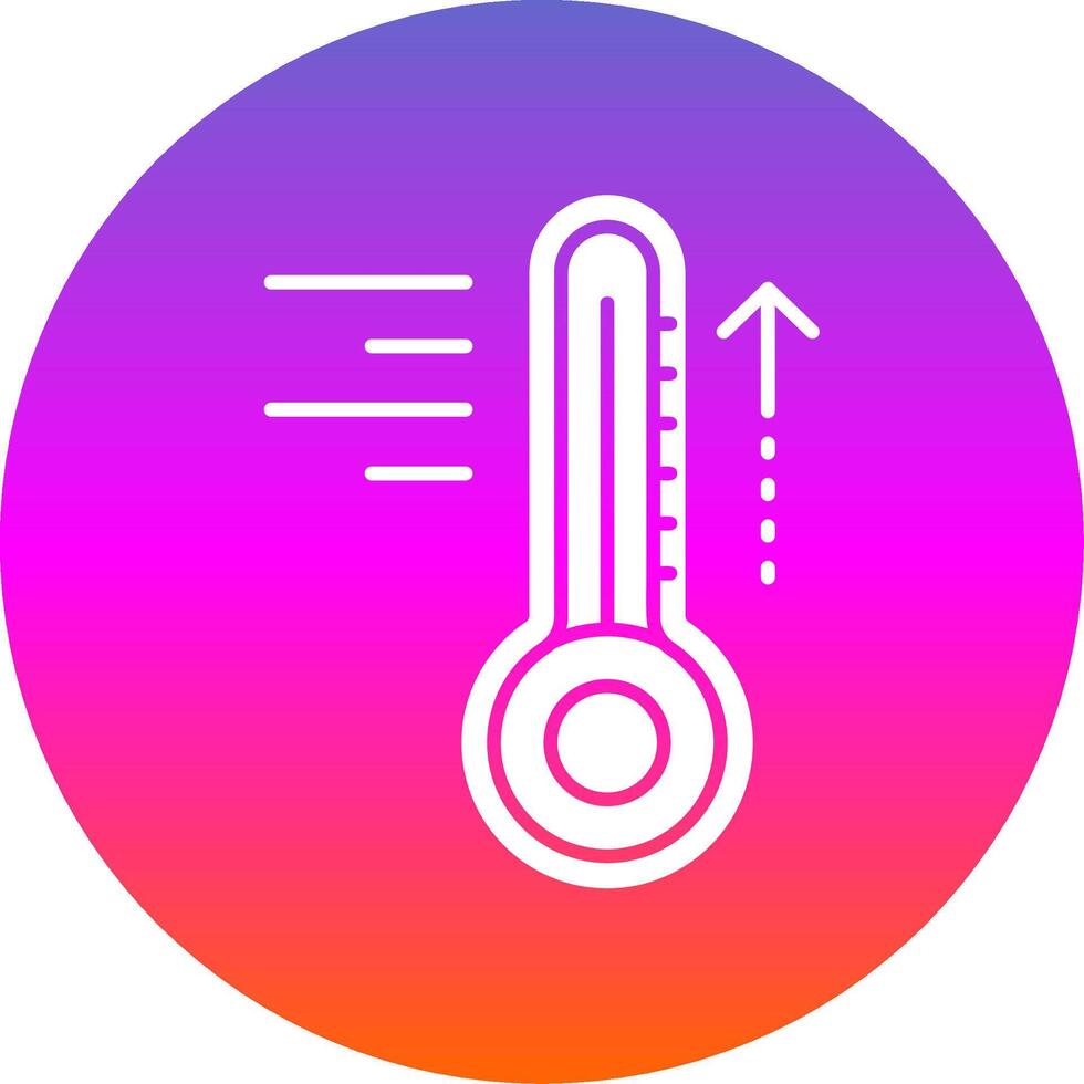 Hot Glyph Gradient Circle Icon vector