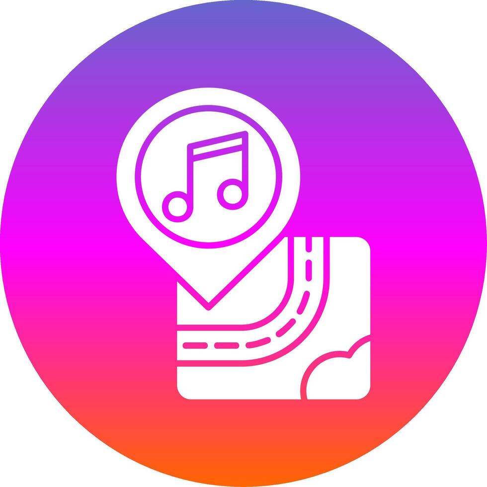 Concert Glyph Gradient Circle Icon vector