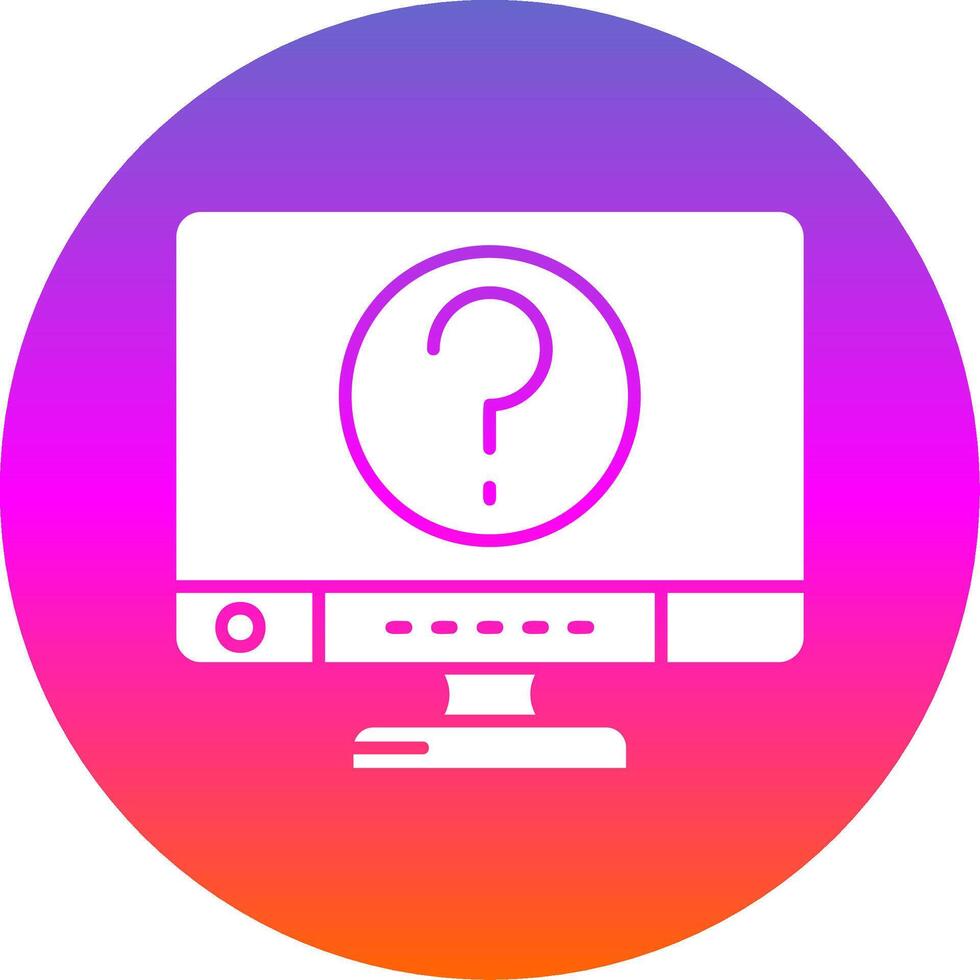 Question Glyph Gradient Circle Icon vector