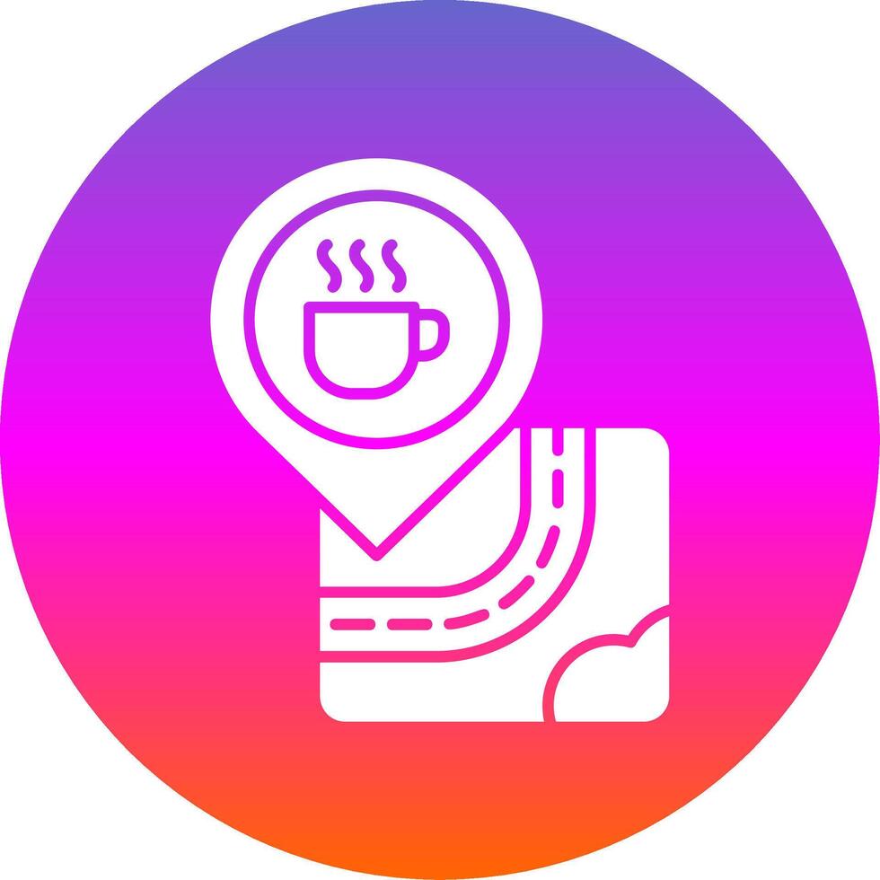 Coffee Glyph Gradient Circle Icon vector