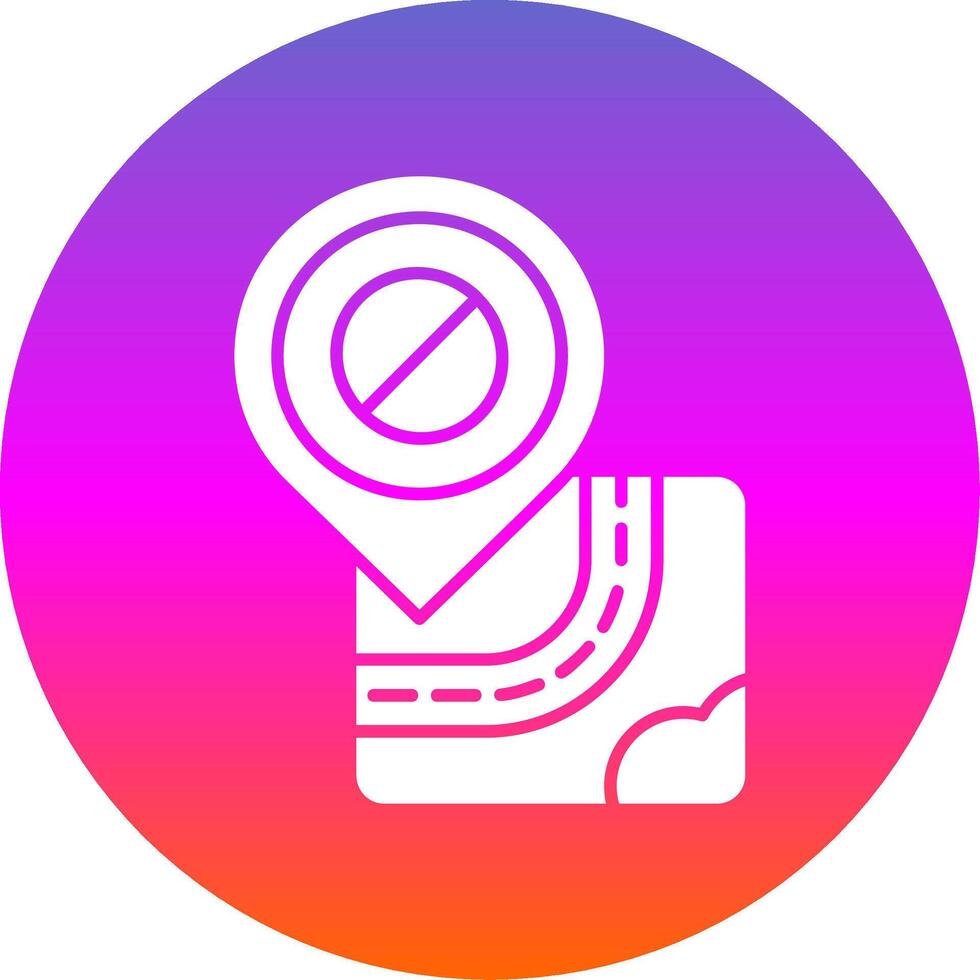 Forbidden Glyph Gradient Circle Icon vector