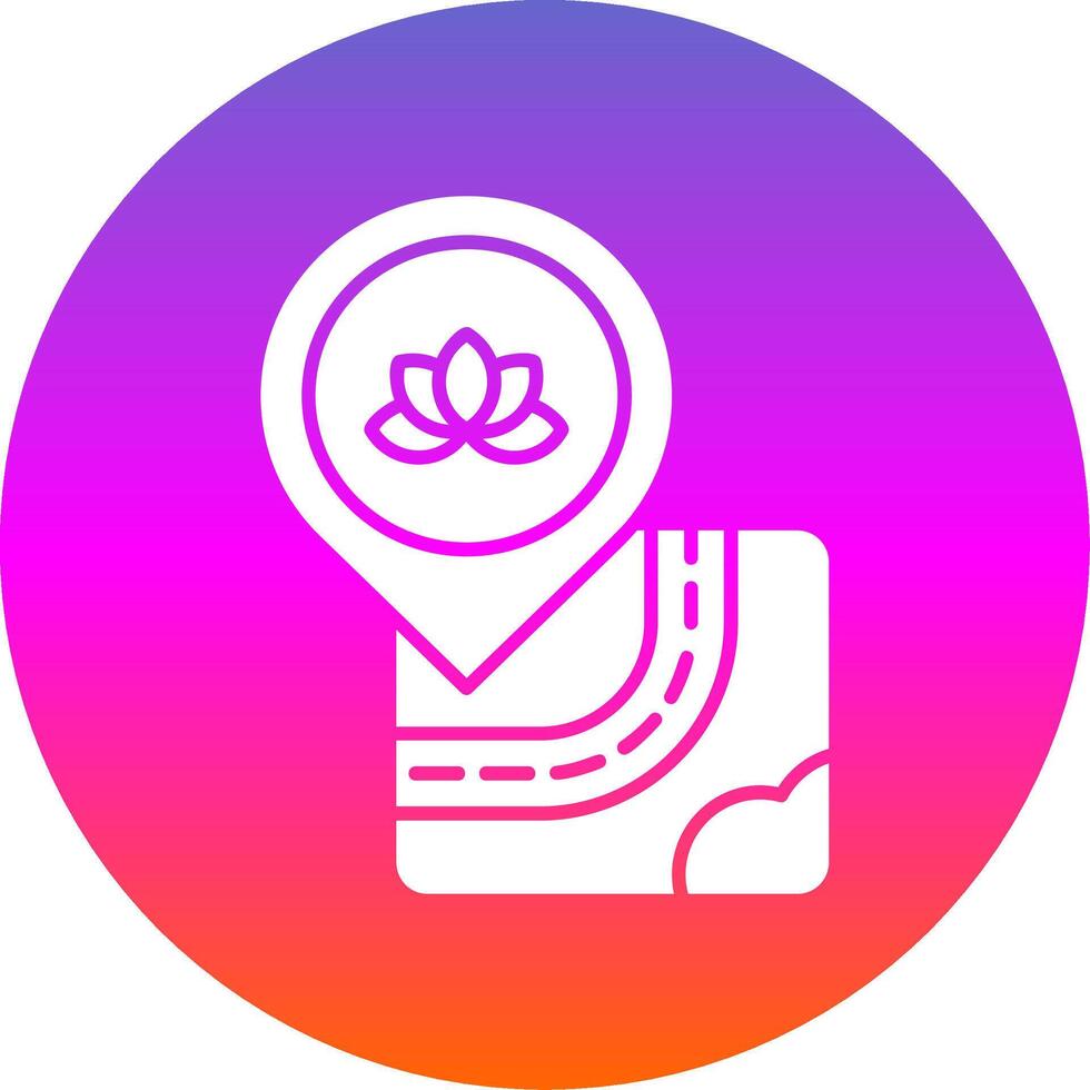 Meditation Glyph Gradient Circle Icon vector
