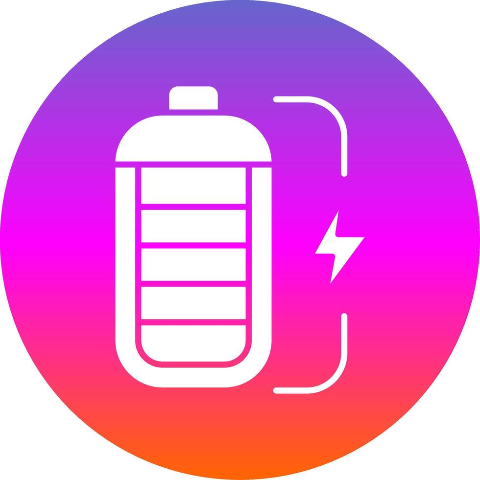 Battery Glyph Gradient Circle Icon vector