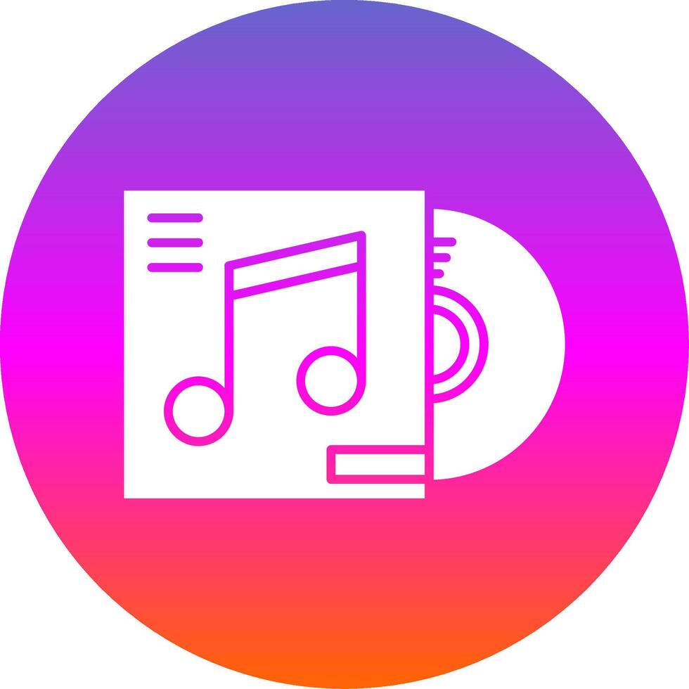 Cd cover Glyph Gradient Circle Icon vector