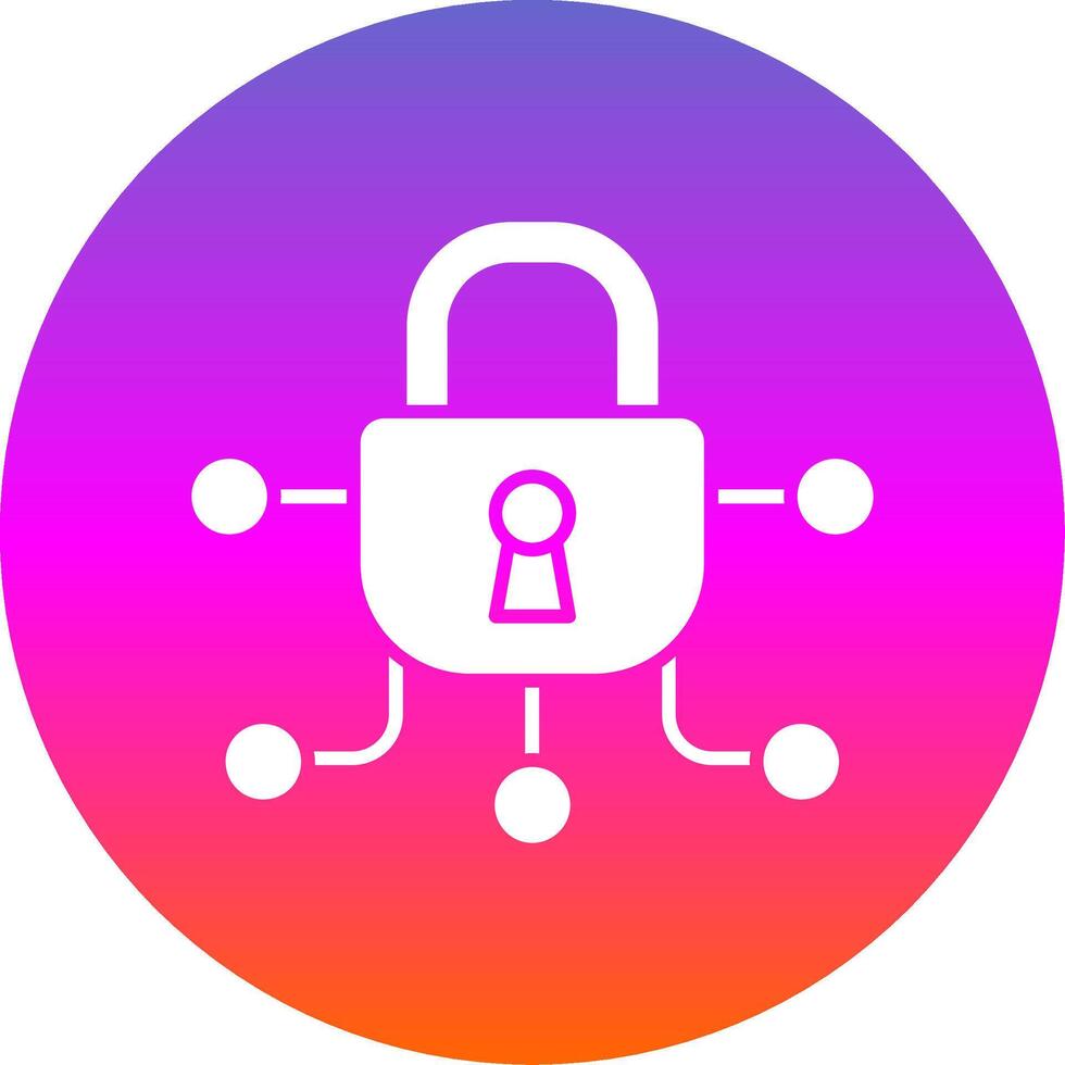Safe Glyph Gradient Circle Icon vector