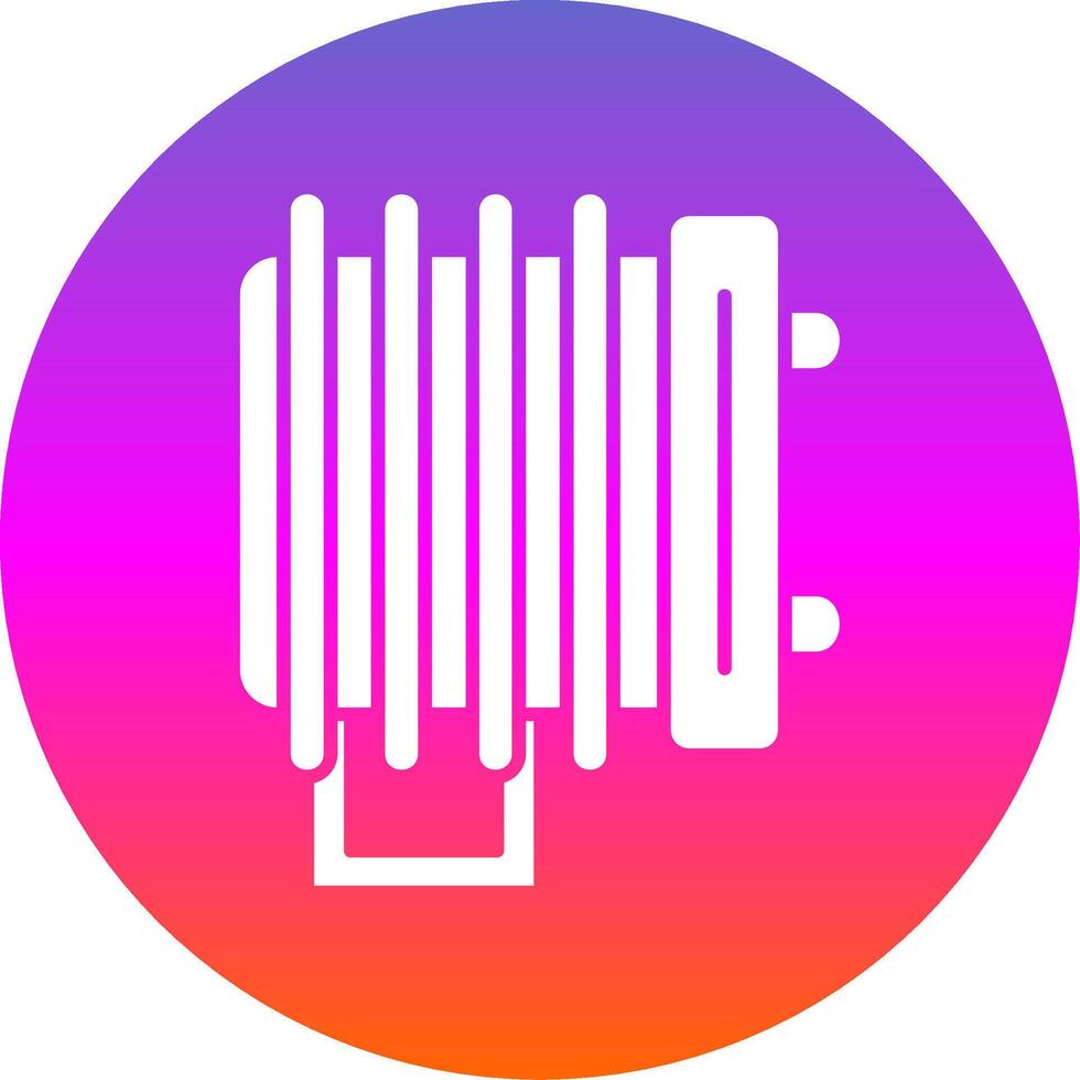 Heater Glyph Gradient Circle Icon vector