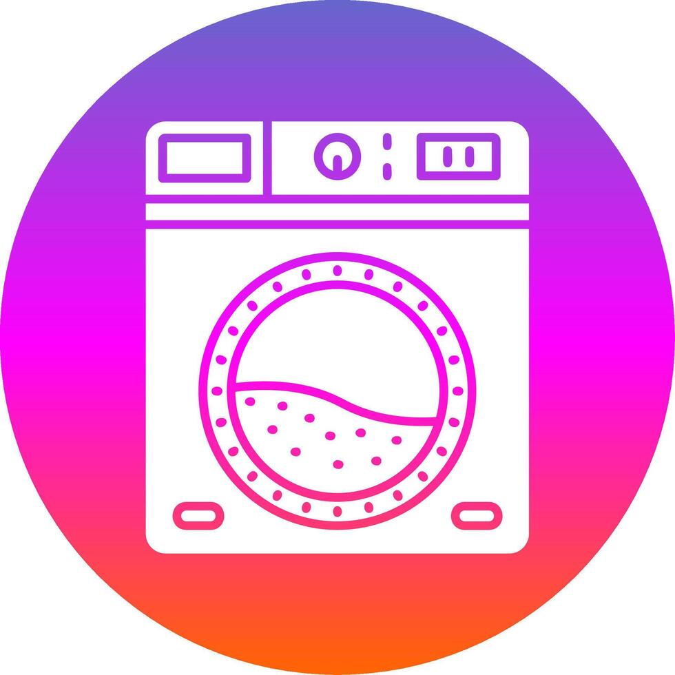 Laundry Glyph Gradient Circle Icon vector