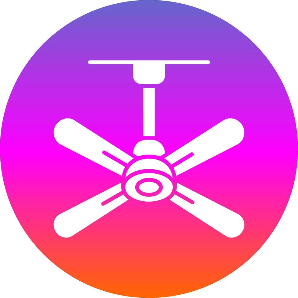 Fan Glyph Gradient Circle Icon vector