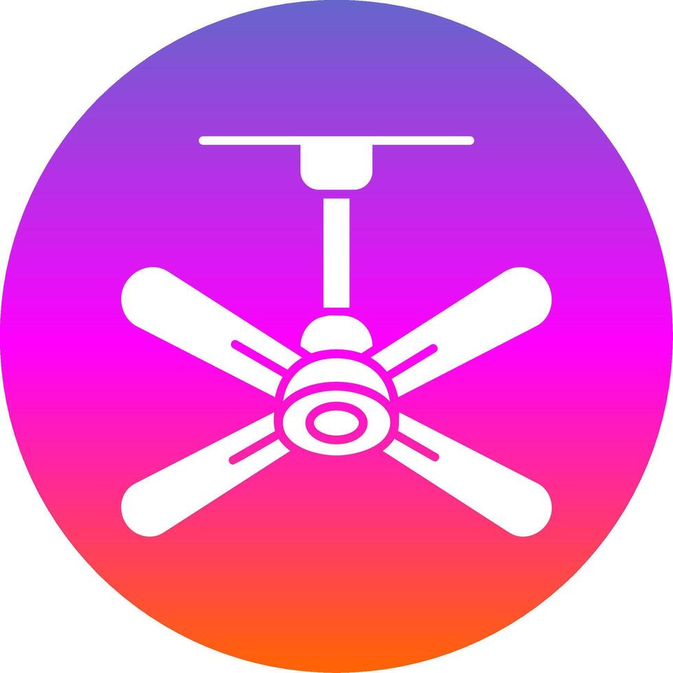 Fan Glyph Gradient Circle Icon vector