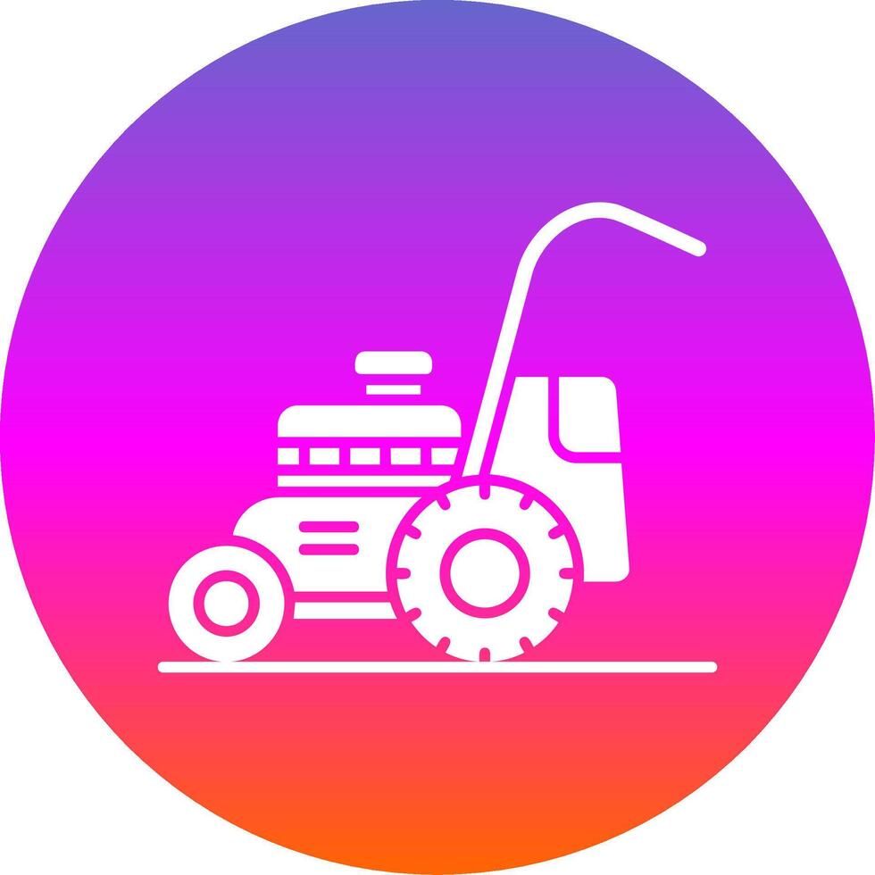 Mower Glyph Gradient Circle Icon vector