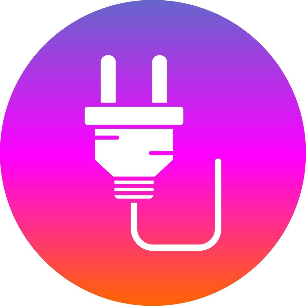 Plug Glyph Gradient Circle Icon vector