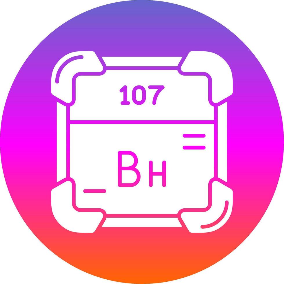 Bohrium Glyph Gradient Circle Icon vector
