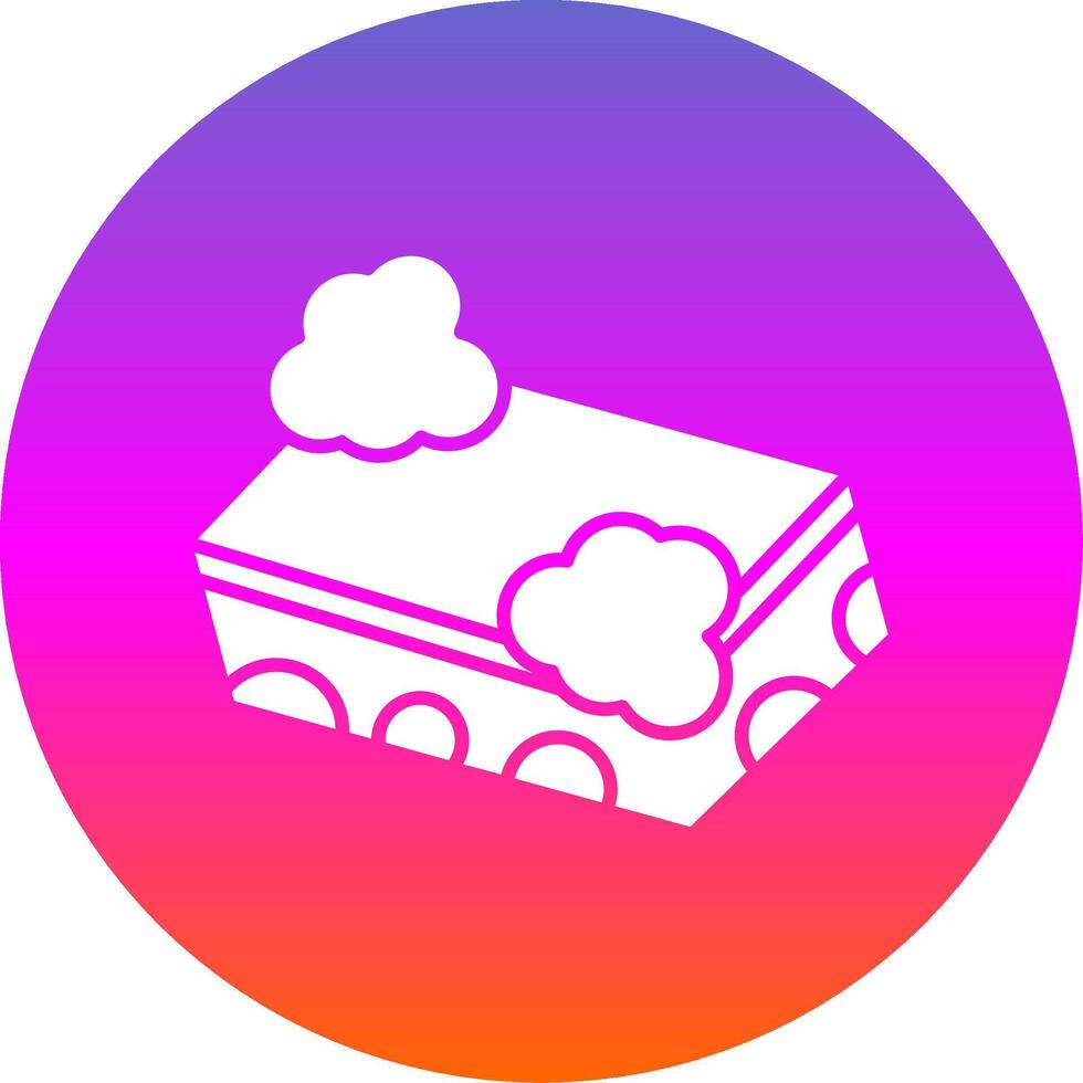 Sponge Glyph Gradient Circle Icon vector
