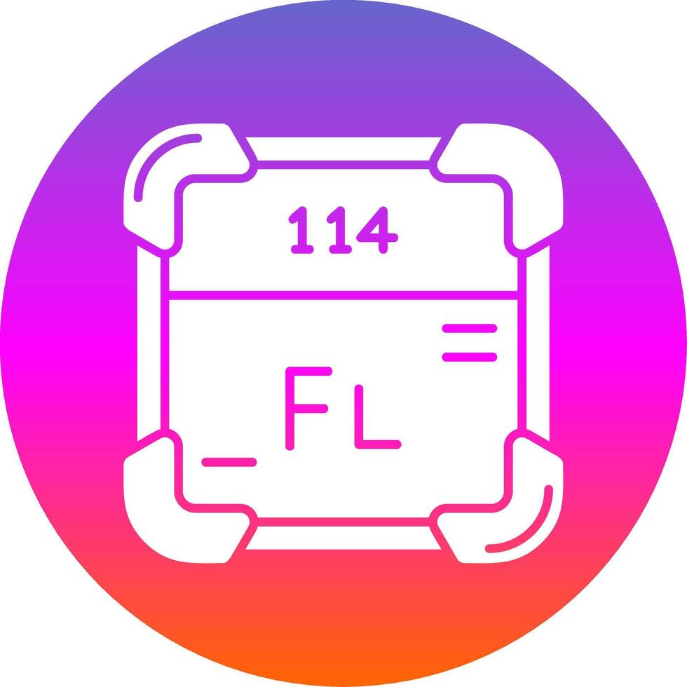 Flerovium Glyph Gradient Circle Icon vector