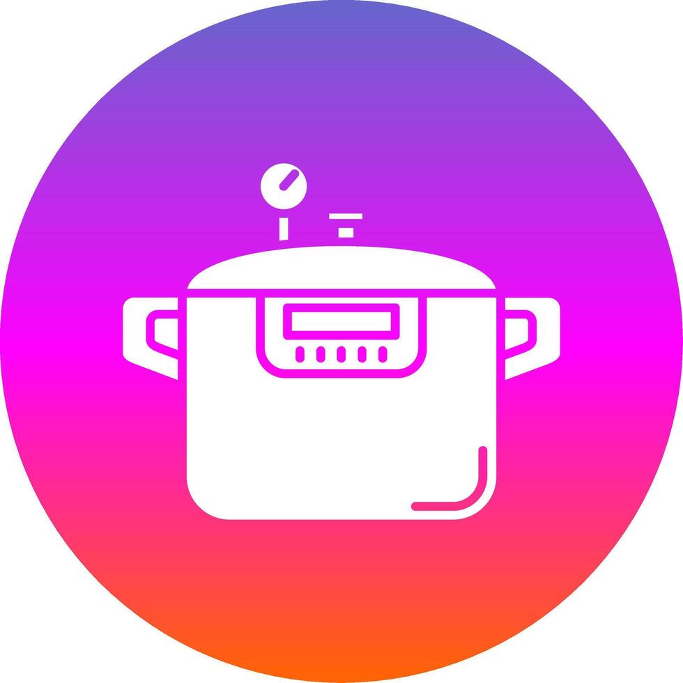 Pressure cooker Glyph Gradient Circle Icon vector