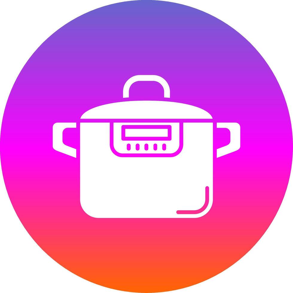 Pressure cooker Glyph Gradient Circle Icon vector