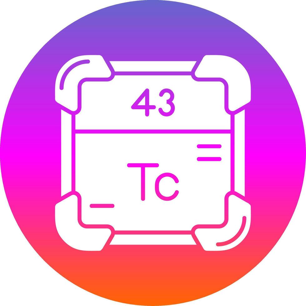 Technetium Glyph Gradient Circle Icon vector