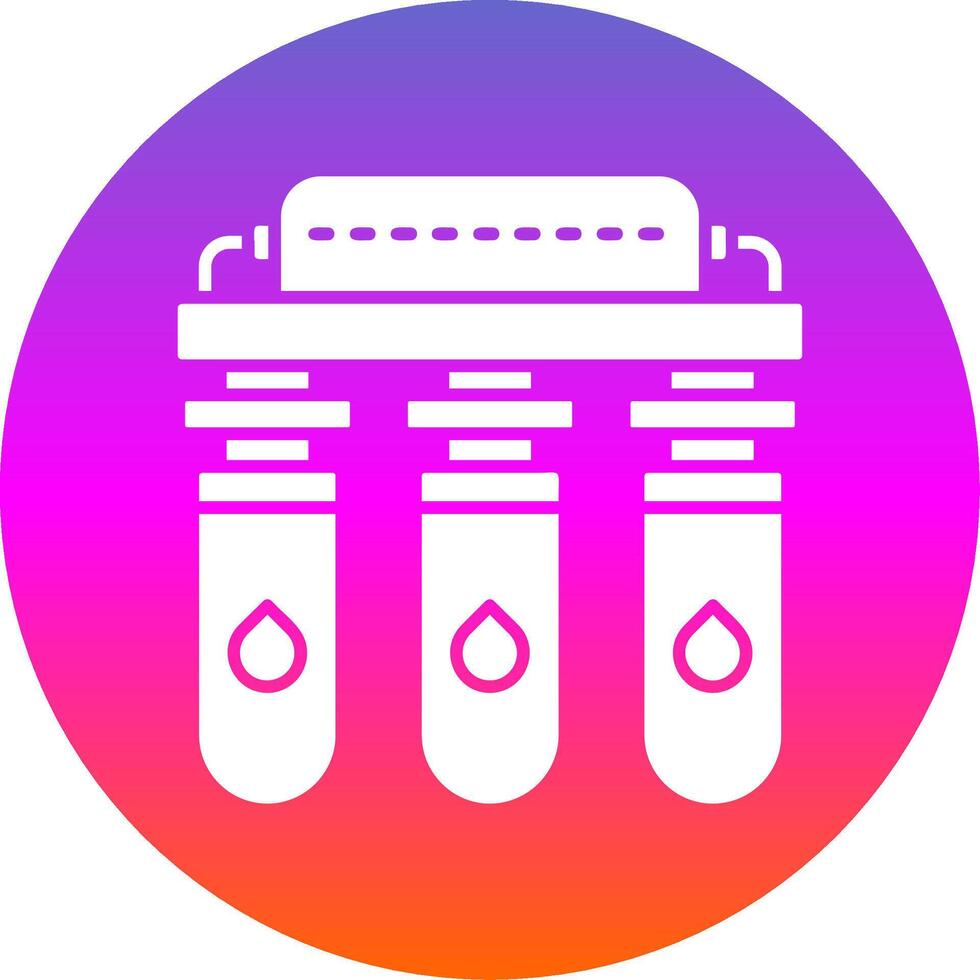 Water purifier Glyph Gradient Circle Icon vector