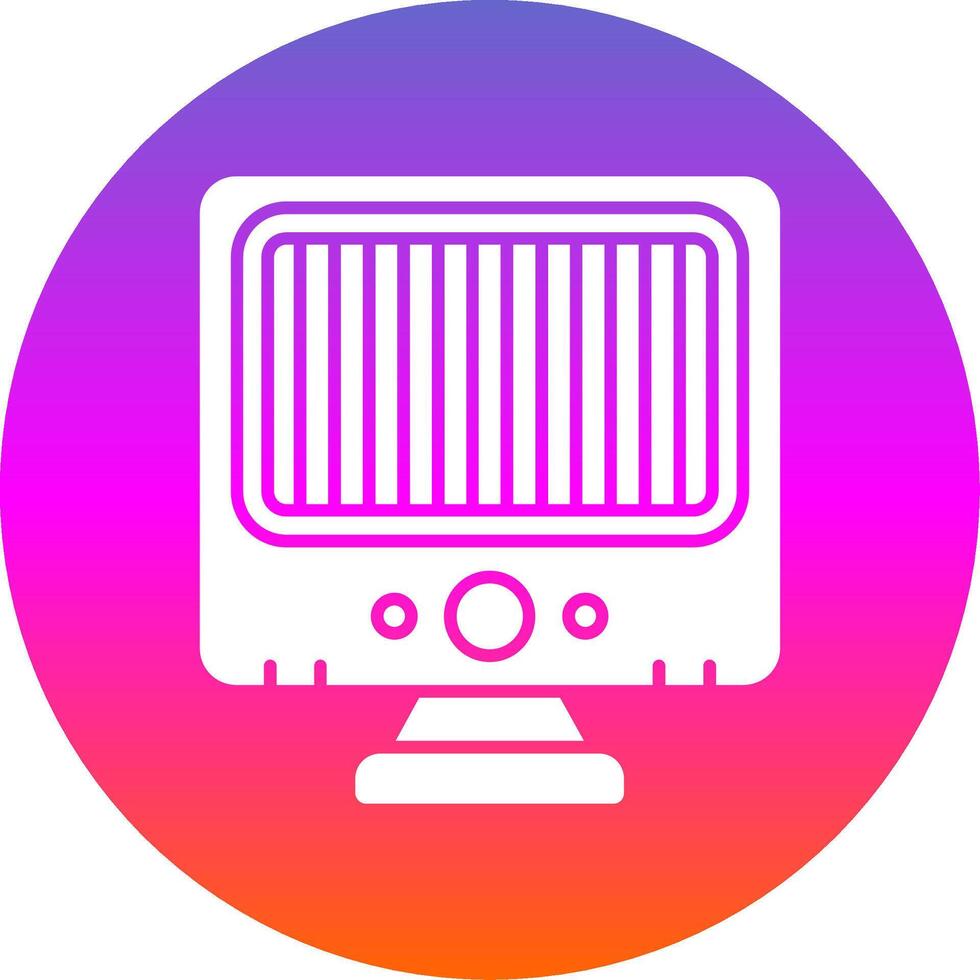 Heater Glyph Gradient Circle Icon vector
