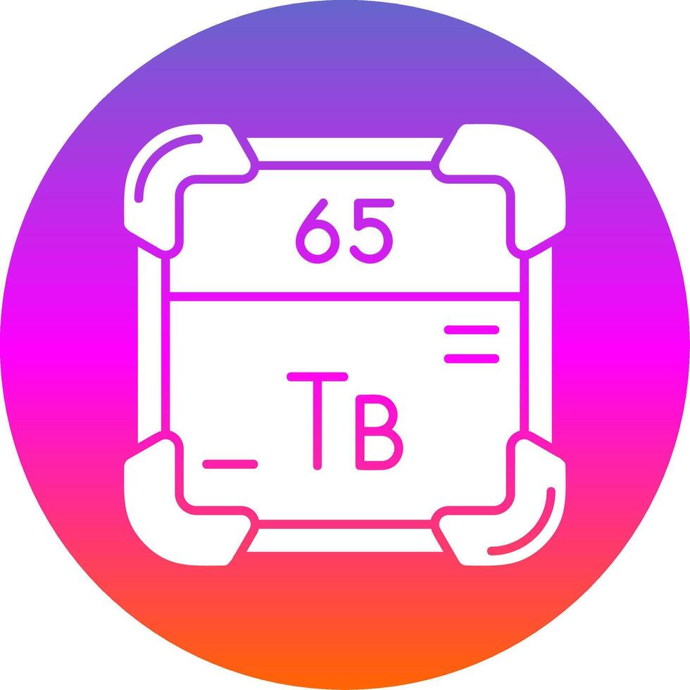 Terbium Glyph Gradient Circle Icon vector