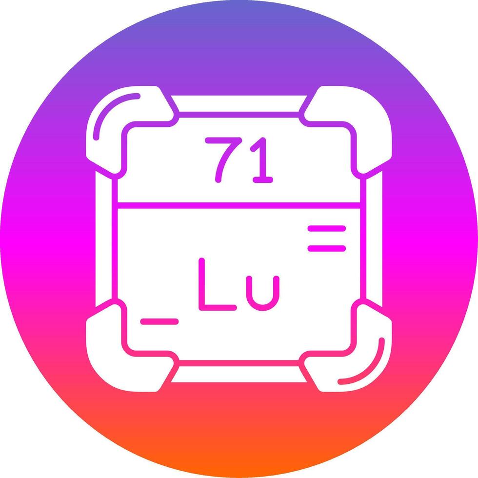 Lutetium Glyph Gradient Circle Icon vector
