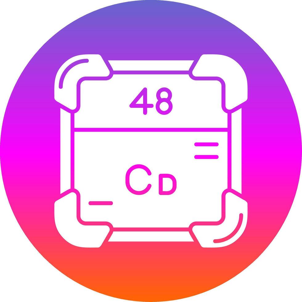 Cadmium Glyph Gradient Circle Icon vector