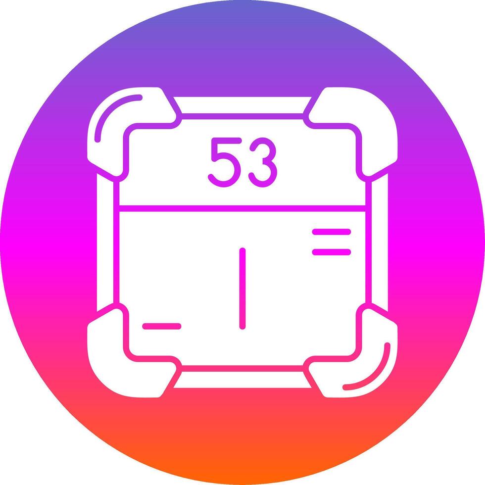 Iodine Glyph Gradient Circle Icon vector