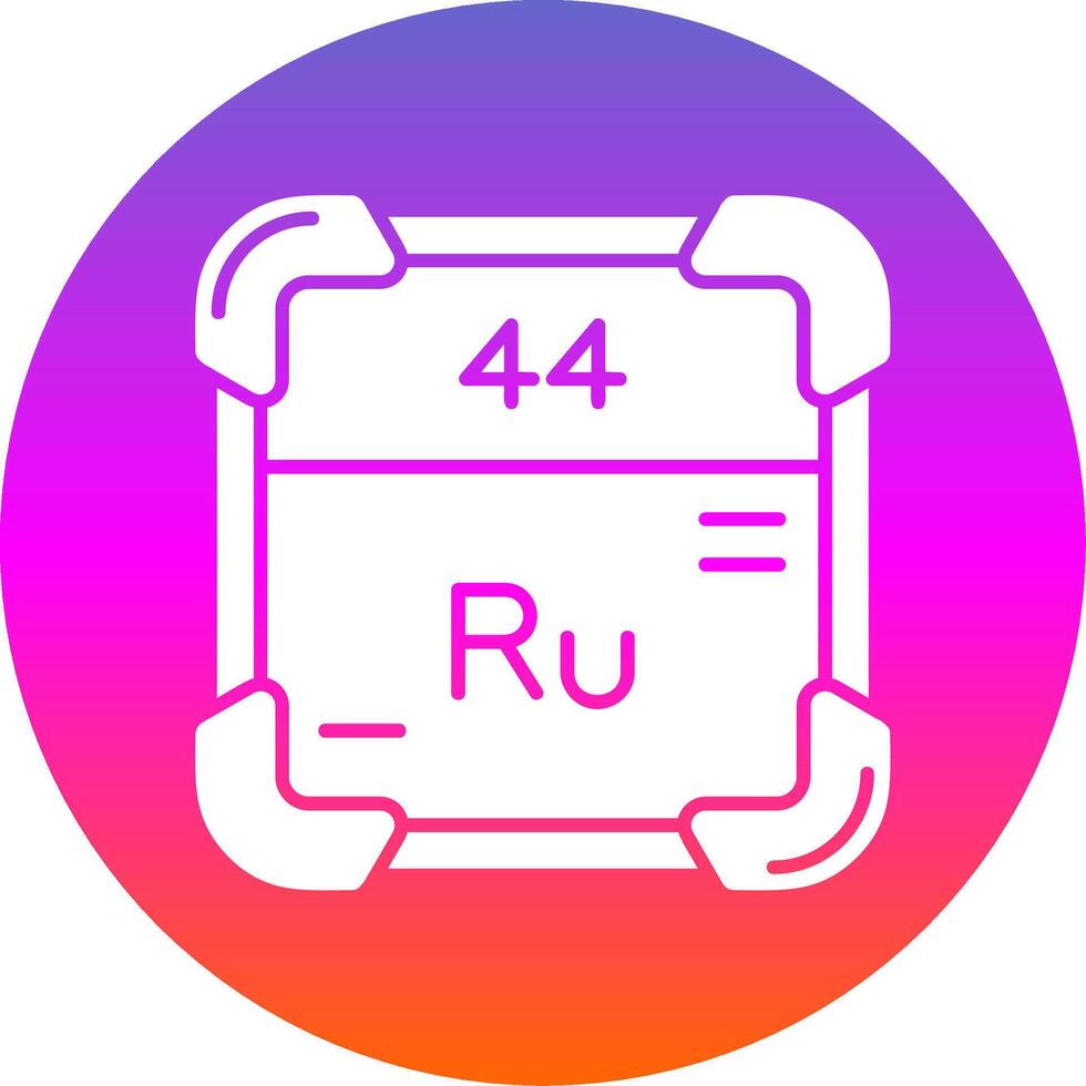 Ruthenium Glyph Gradient Circle Icon vector