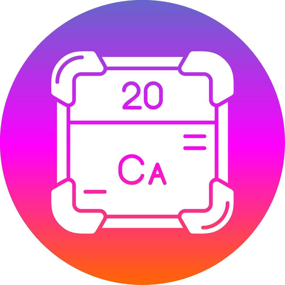 Calcium Glyph Gradient Circle Icon vector