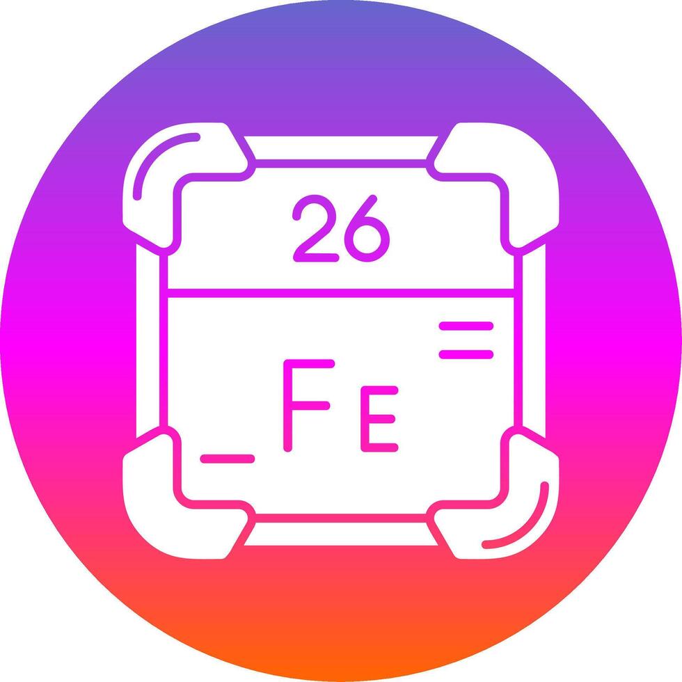Iron Glyph Gradient Circle Icon vector