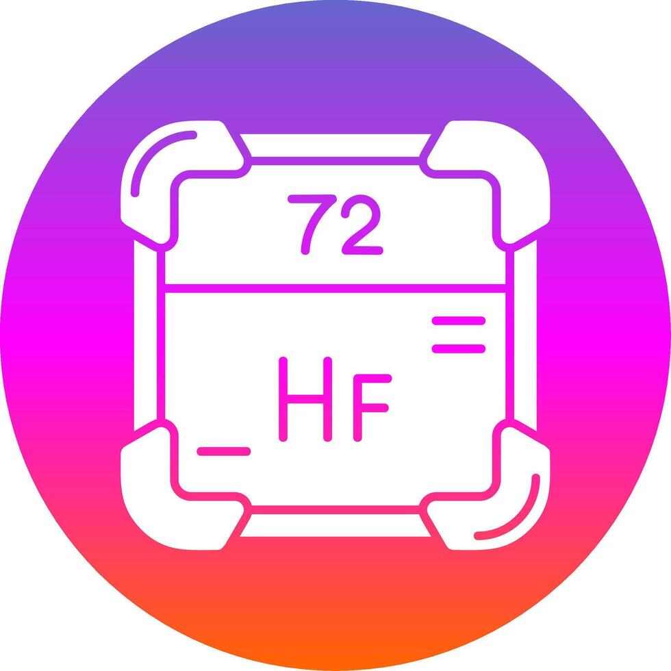 Hafnium Glyph Gradient Circle Icon vector