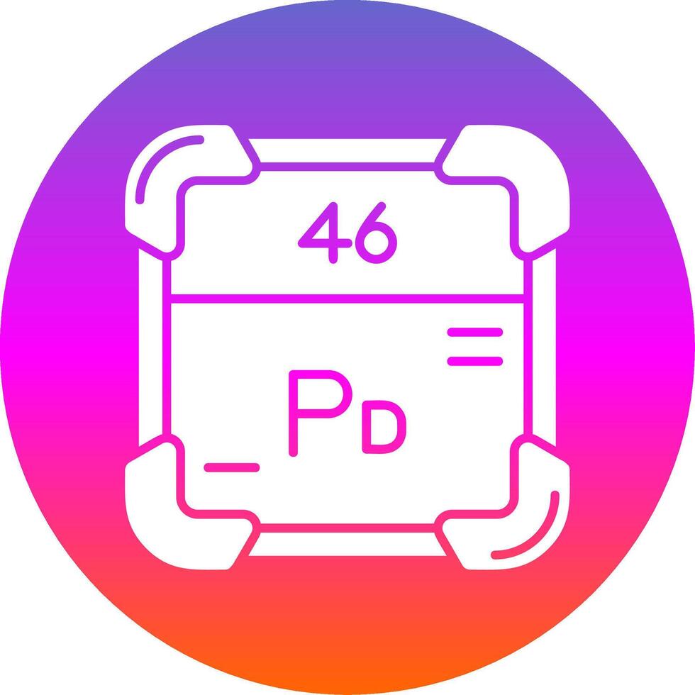 Palladium Glyph Gradient Circle Icon vector