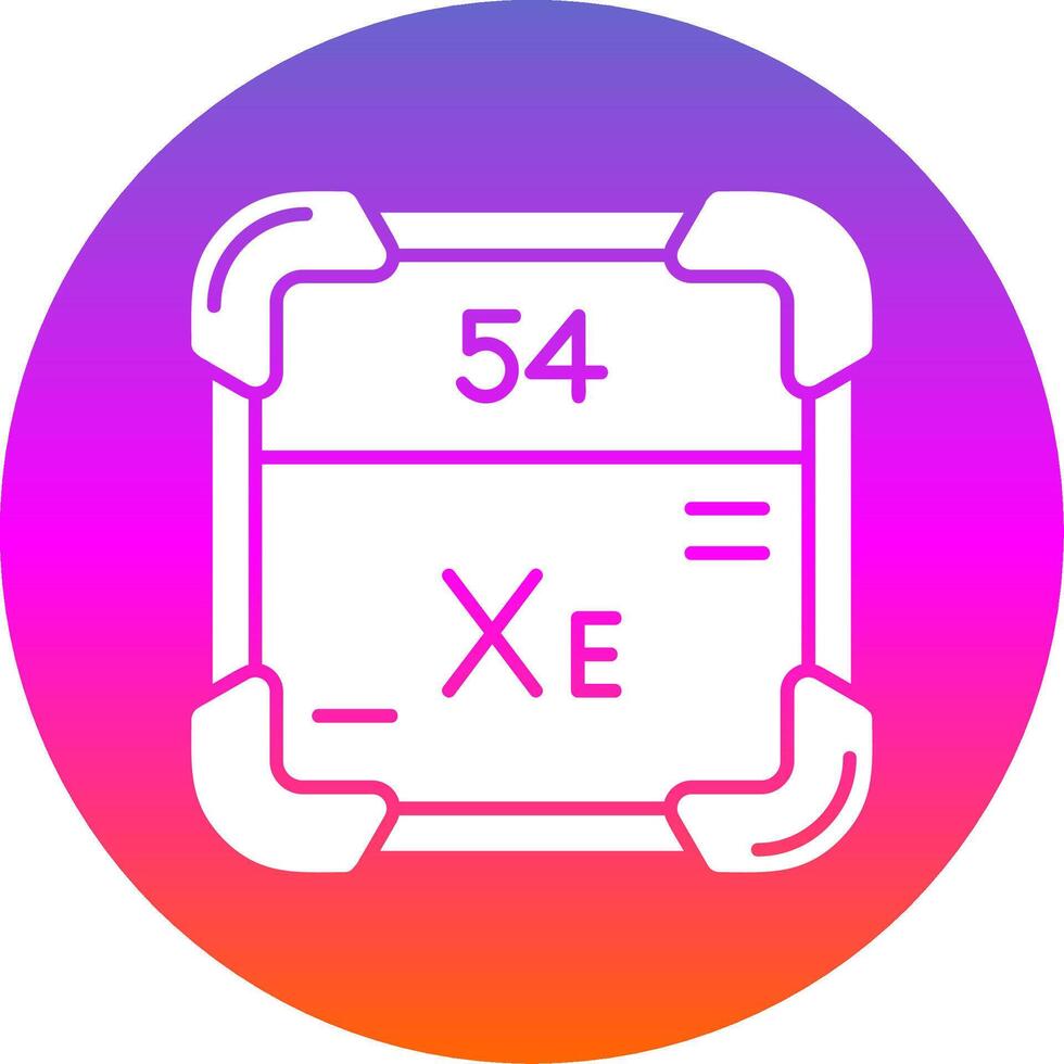 Xenon Glyph Gradient Circle Icon vector