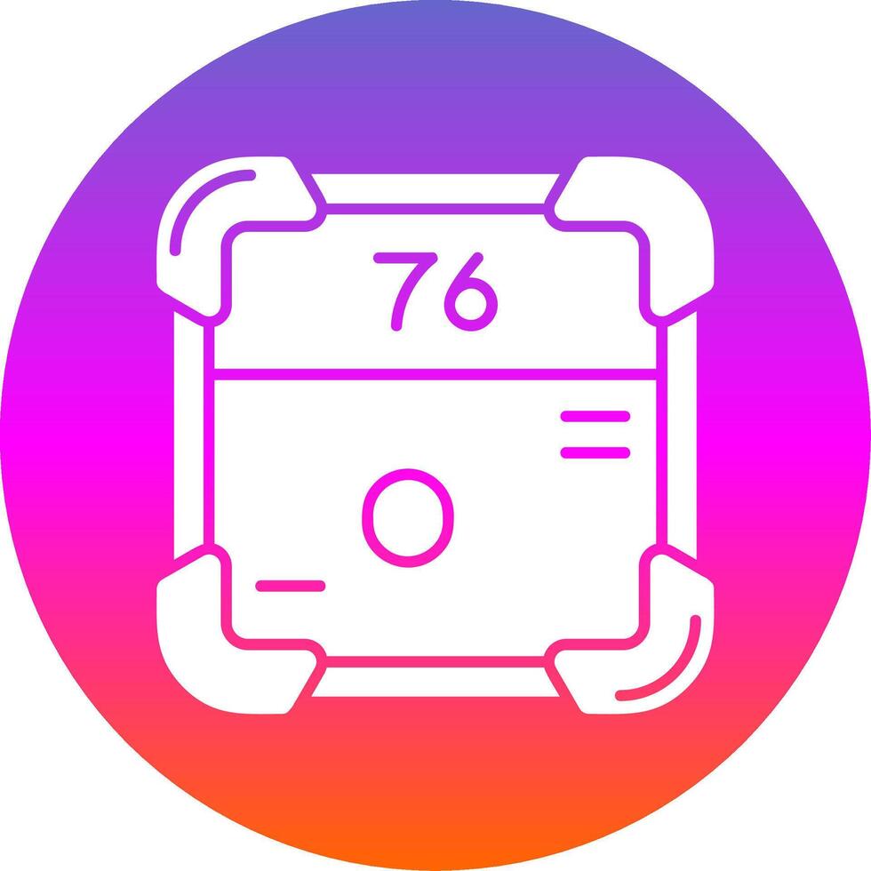 Osmium Glyph Gradient Circle Icon vector