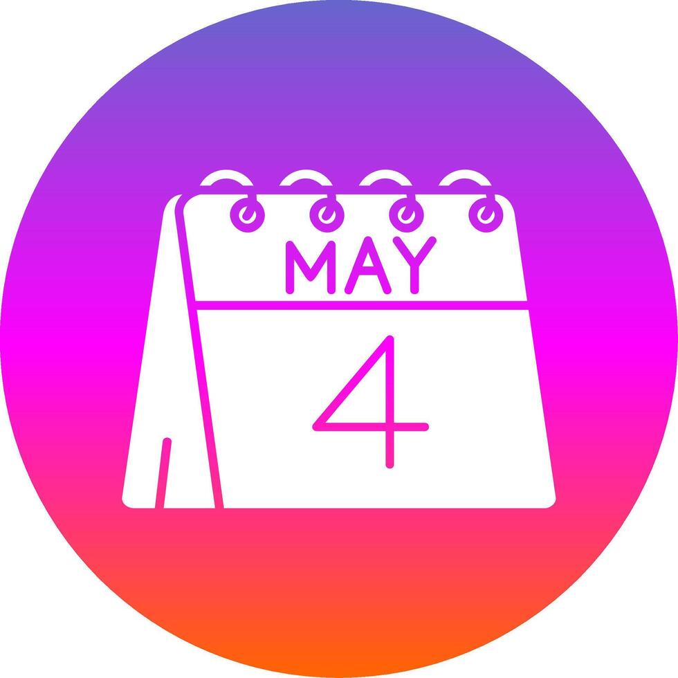4th of May Glyph Gradient Circle Icon vector