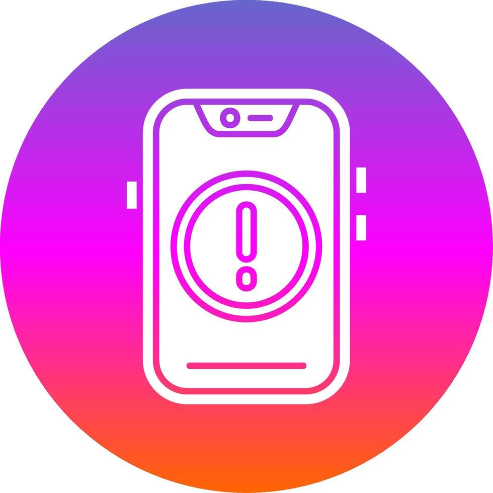 Error Glyph Gradient Circle Icon vector