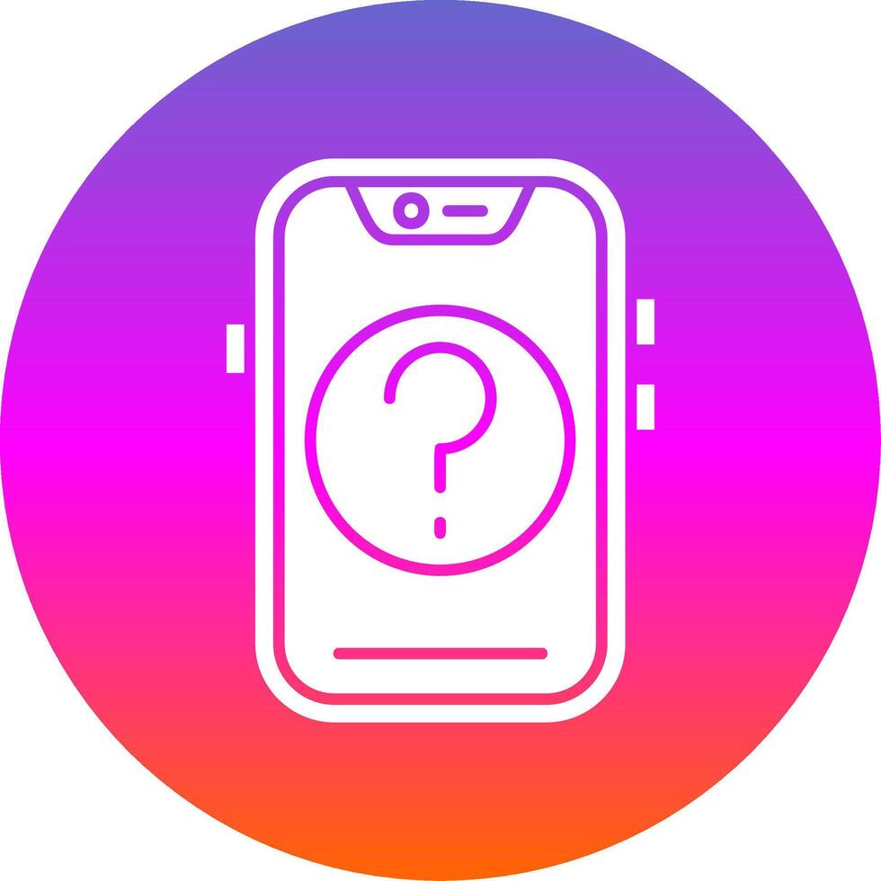 Question Glyph Gradient Circle Icon vector