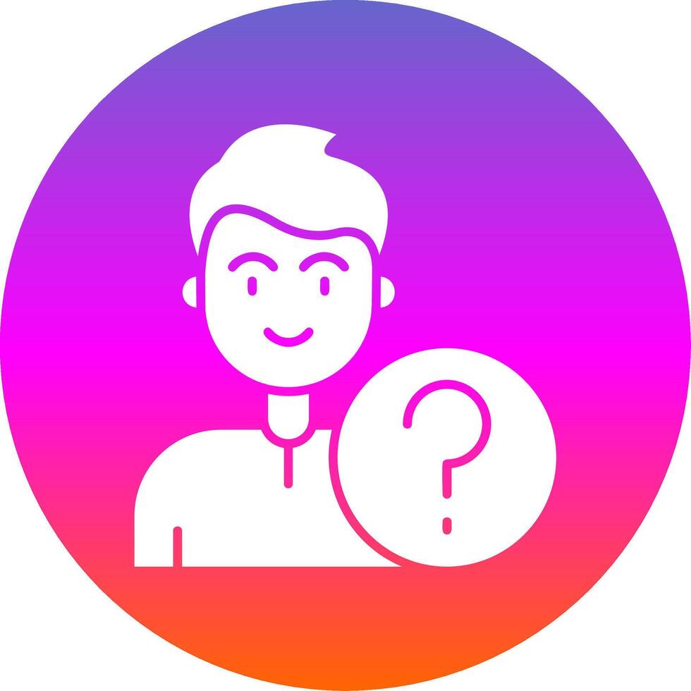 Question Glyph Gradient Circle Icon vector