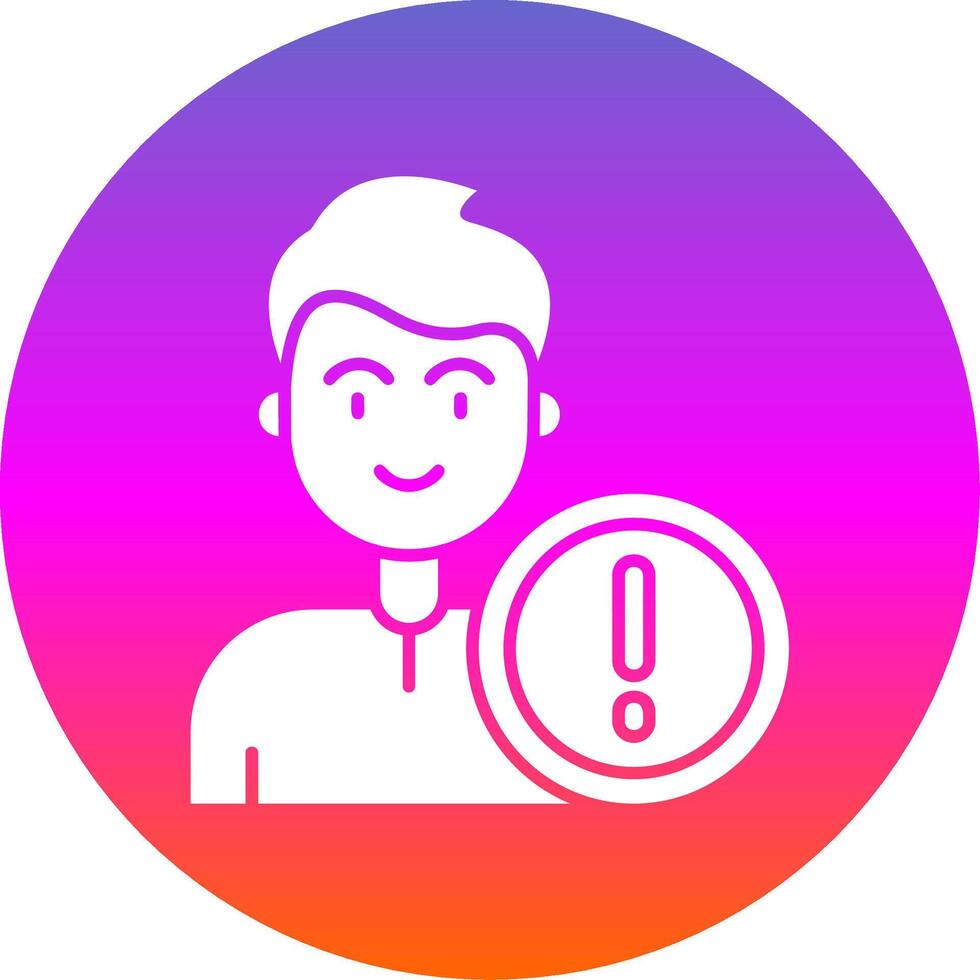 Error Glyph Gradient Circle Icon vector