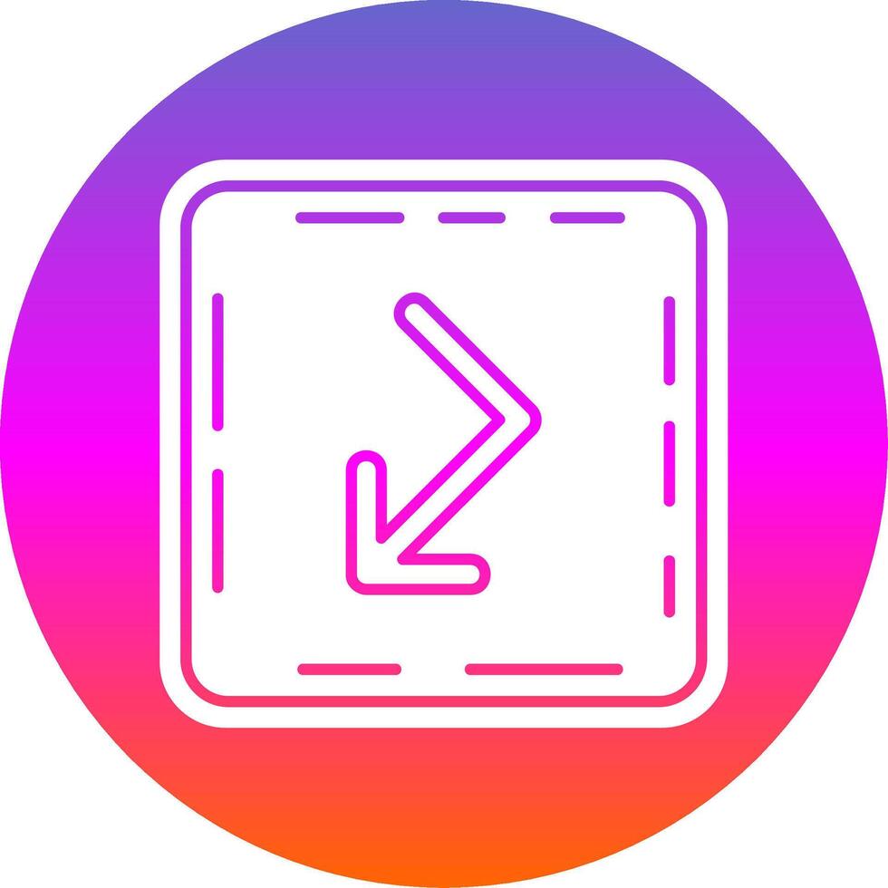 Bounce Glyph Gradient Circle Icon vector