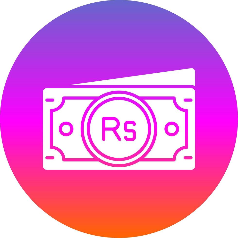 Rupee Glyph Gradient Circle Icon vector