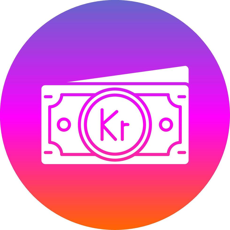 Krone Glyph Gradient Circle Icon vector